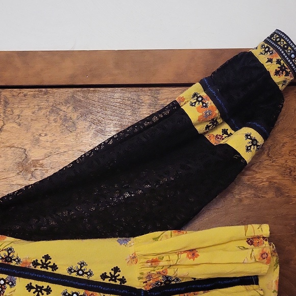 Free People Boho embroidered lace top S - Picture 10 of 12